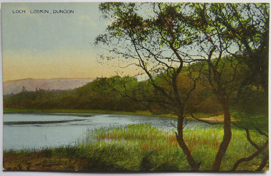 Vintage Postcard of Loch Loskin, Dunoon