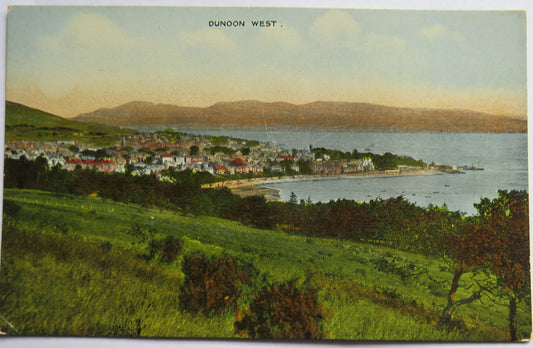 Vintage Postcard of Dunoon West