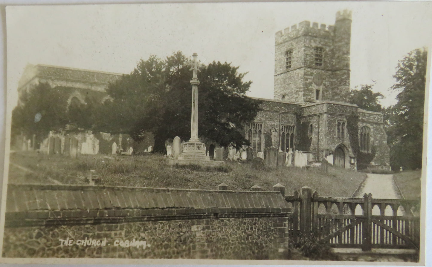 Vintage Postcard of The Church Cobnam