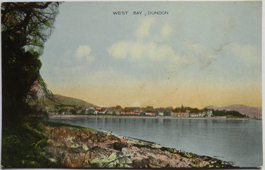 Vintage Postcard of West Bay, Dunoon