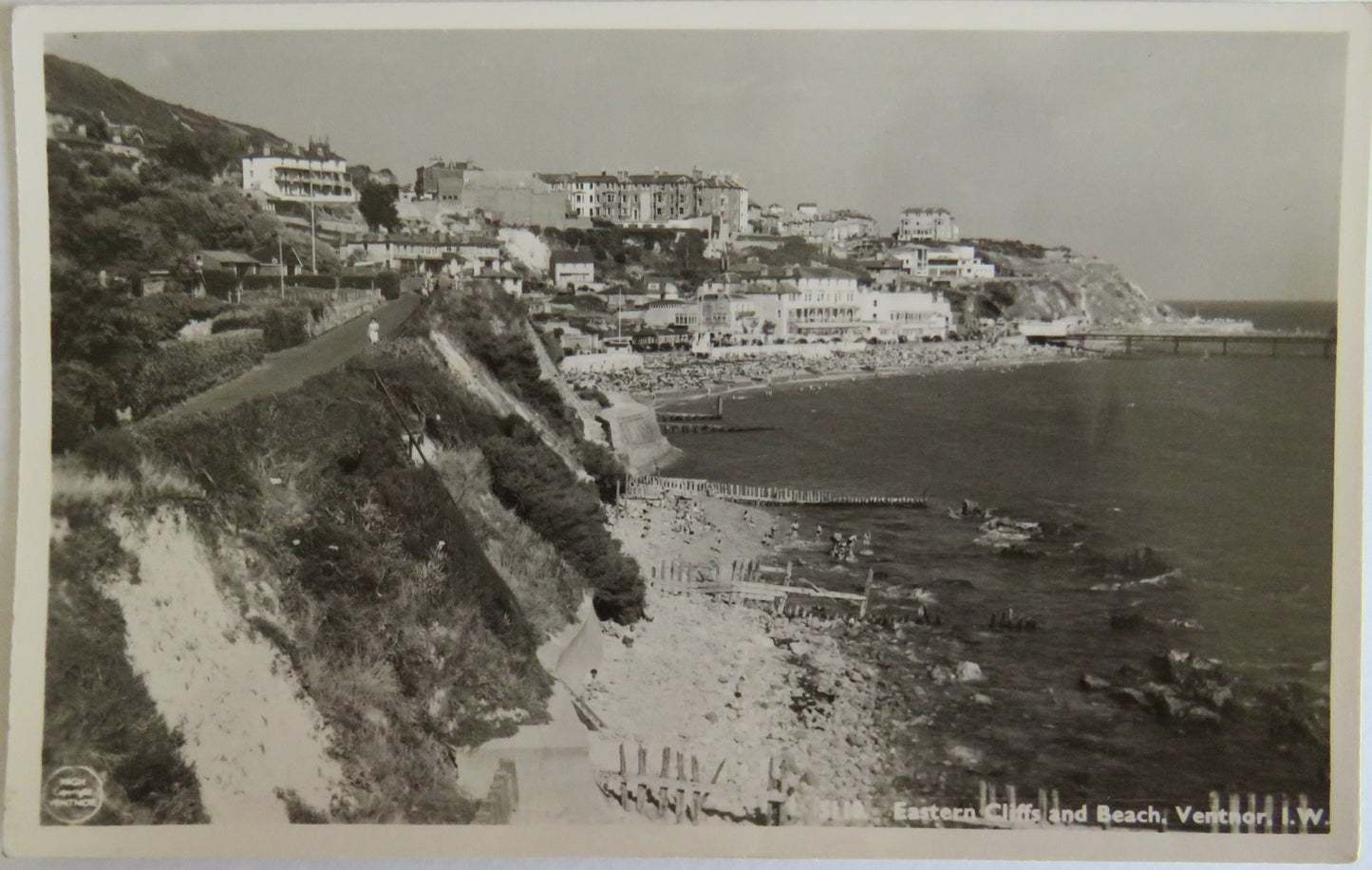Vintage Postcard of Eastern Cliffs and Beach Ventnor I.O.W