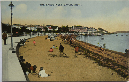 Vintage Postcard of The Sands, West Bay, Dunoon