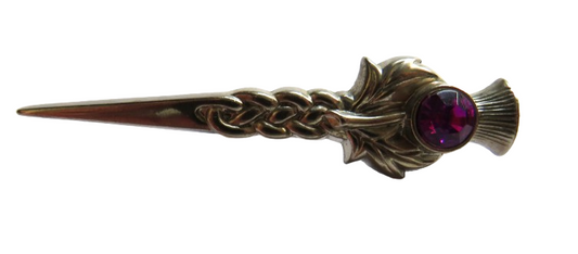 Scottish Kilt Pin In Thistle Style