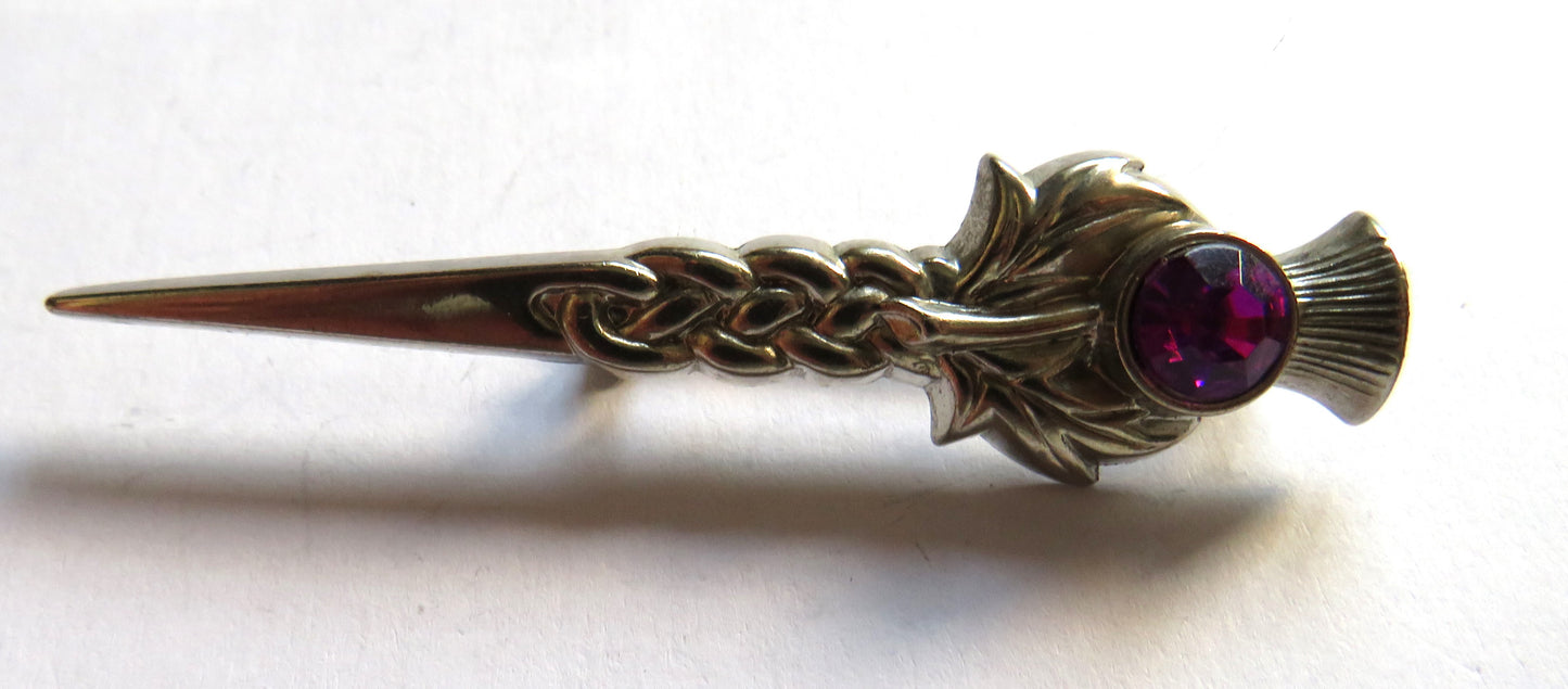 Scottish Kilt Pin In Thistle Style