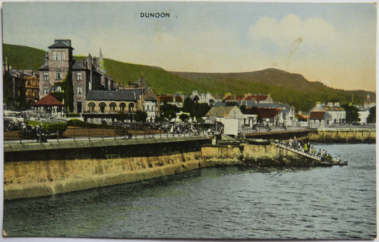 Vintage Postcard of Dunoon, Pier Scene