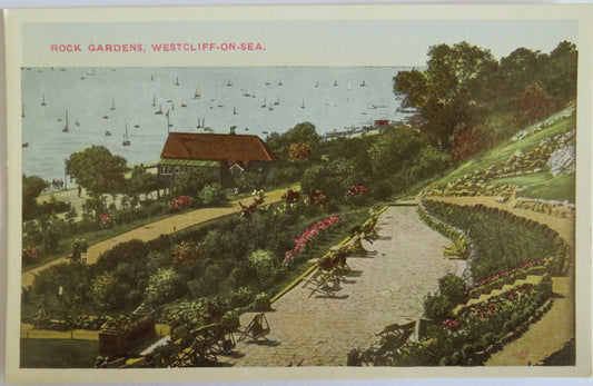 Vintage Postcard of Rock Gardens, Westcliff-On-Sea