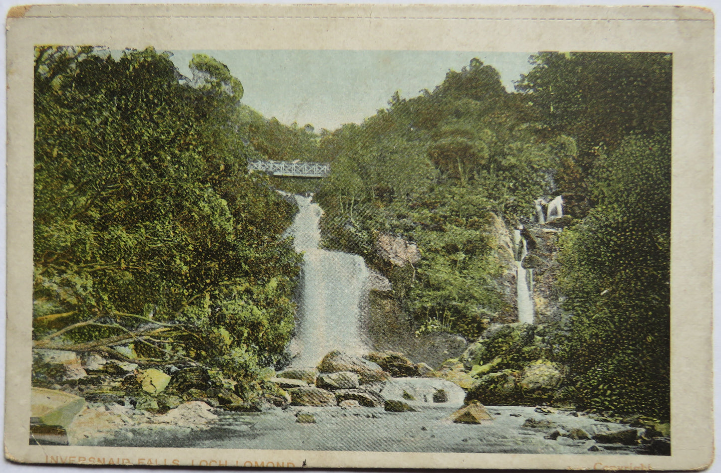 Vintage Postcard of Inversnaid Falls, Loch Lomond