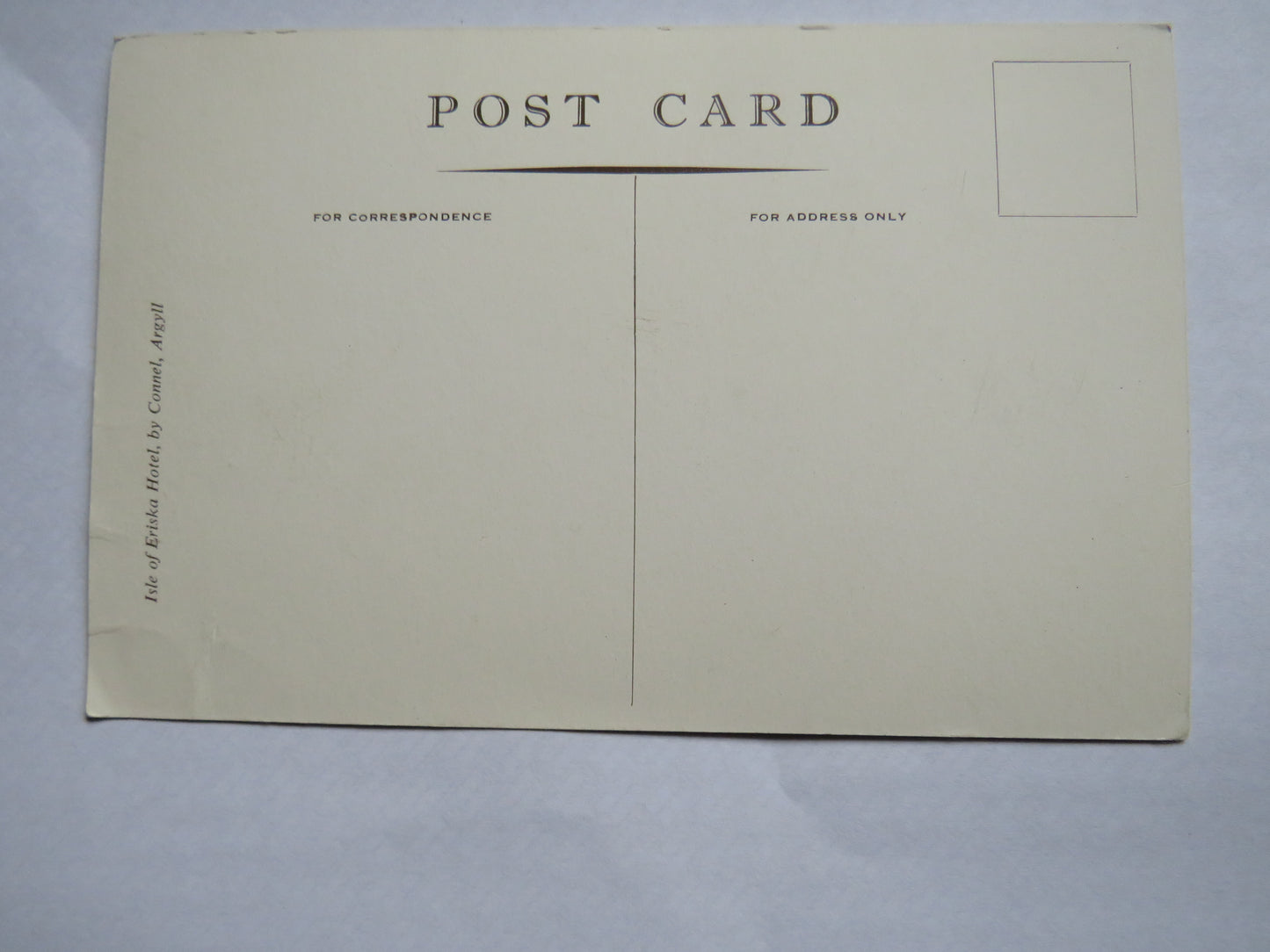 Vintage Postcard of Isle of Eriska Hotel, by Connel, Argyll