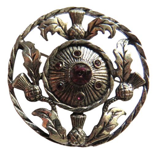 Vintage Scottish Thistle shield Brooch