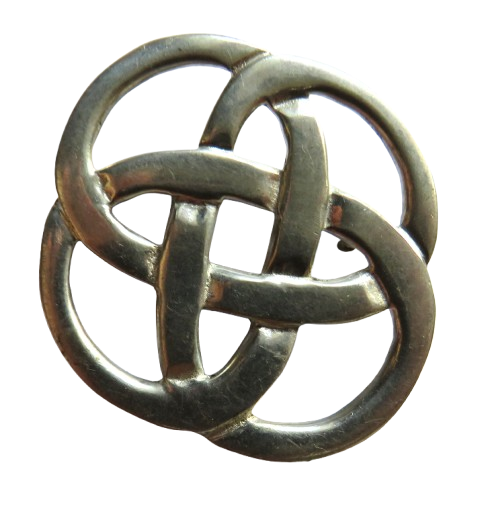 Lugh's Knot Brooch In Pewter By St Justin