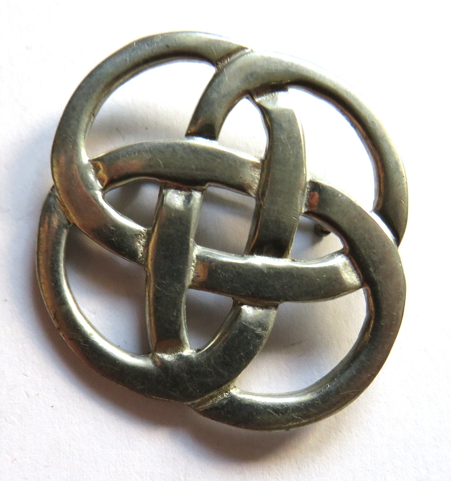 Lugh's Knot Brooch In Pewter By St Justin
