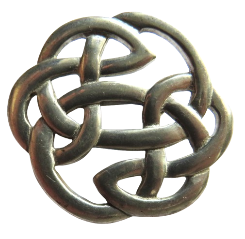 Lugh's Knot Brooch In Pewter By St Justin
