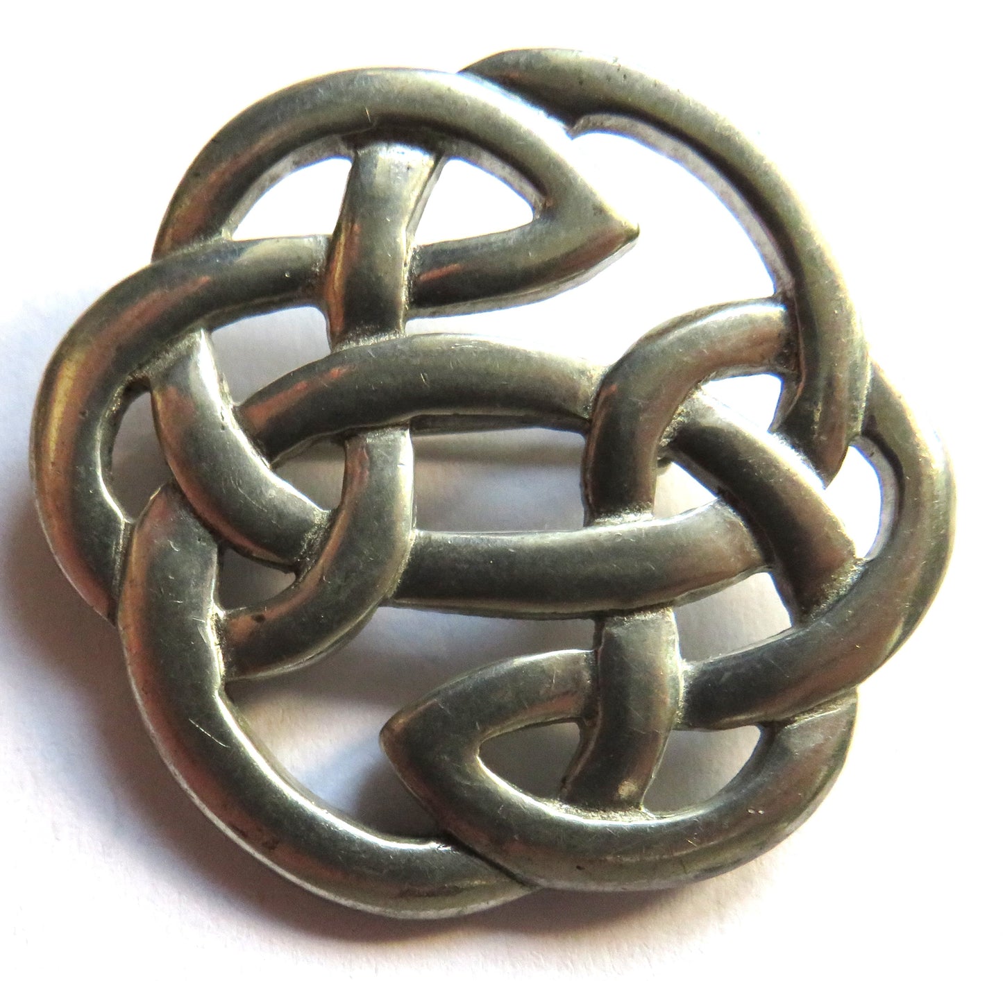 Lugh's Knot Brooch In Pewter By St Justin