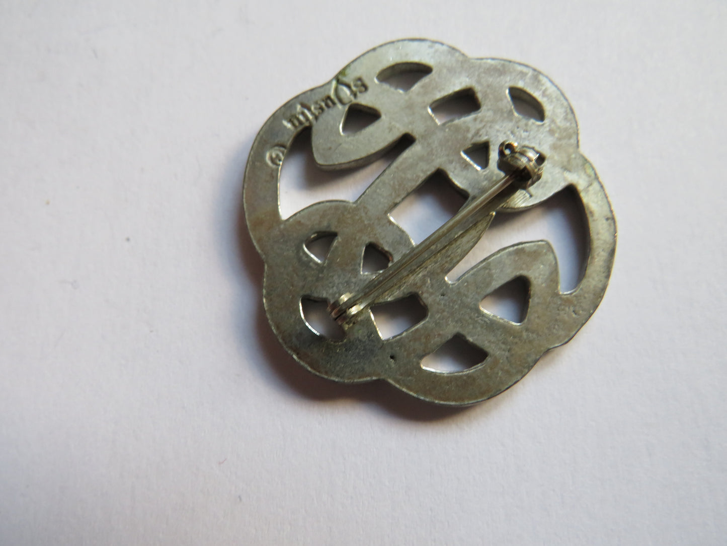 Lugh's Knot Brooch In Pewter By St Justin