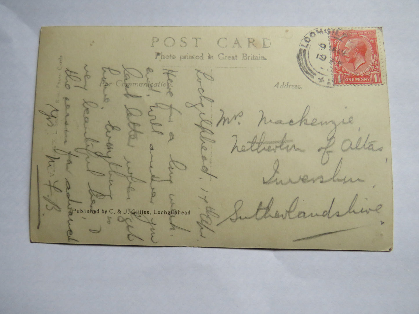 Vintage Postcard of Duntroon Castle