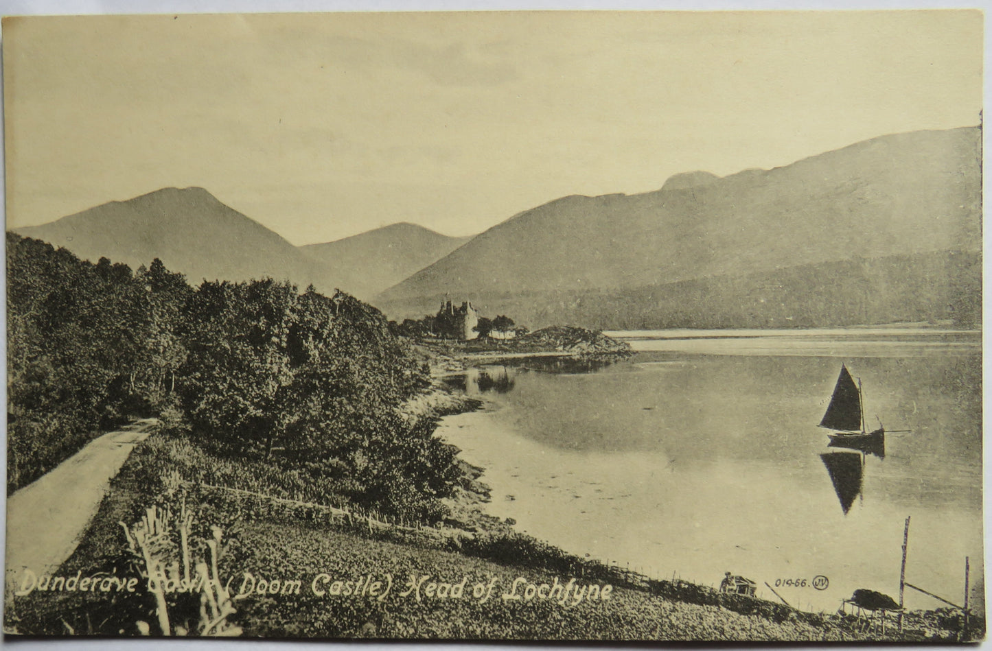 Vintage Postcard of Dunderave Castle (Doom Castle), Head of Lochfyne