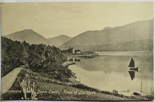 Vintage Postcard of Dunderave Castle (Doom Castle), Head of Lochfyne