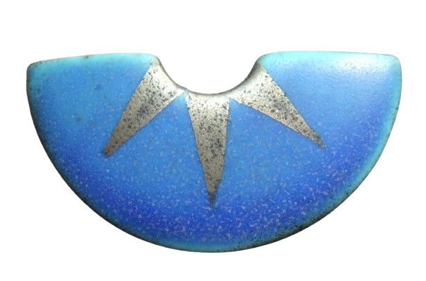 Stylish Ceramic Art Blue Ladies Brooch