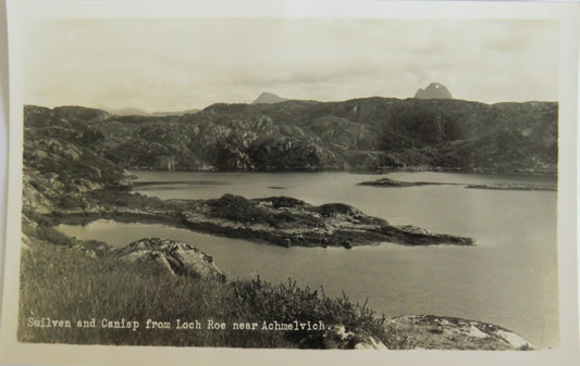 Vintage Postcard of Suliven and Canisp From Loch Roe Near Achmelvich