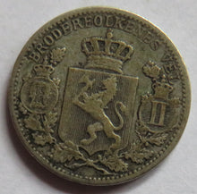 Load image into Gallery viewer, 1896 Norway Silver 25 Ore Coin
