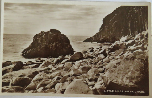 Vintage Postcard of Little Ailsa, Ailsa Craig