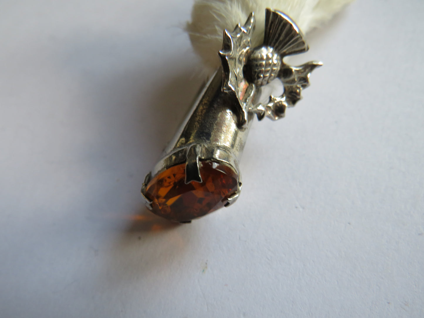 Vintage Scottish Thistle Grouse Foot Brooch