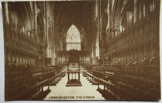 Vintage Postcard of York Minster, The Choir