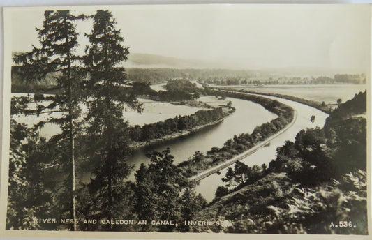 Vintage Postcard of The River Ness and Caledonia Canal, Inverness