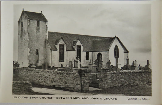 Vintage Postcard of Old Canisbay Church - Between Mey and John O'Groats