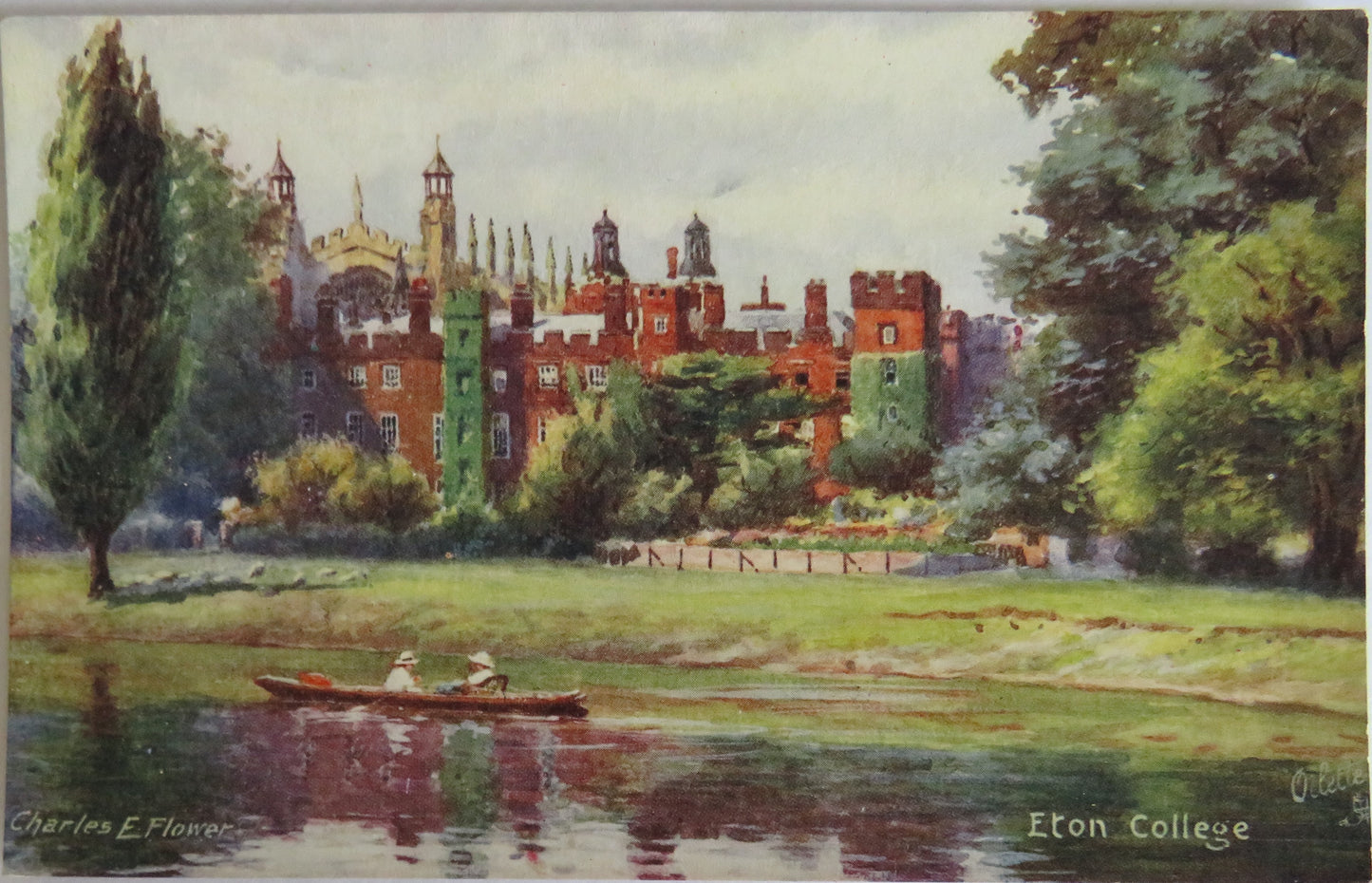 Vintage Postcard of Eton College