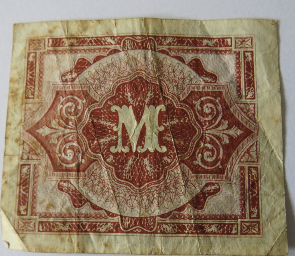 1944 Germany One Mark Banknote WWII