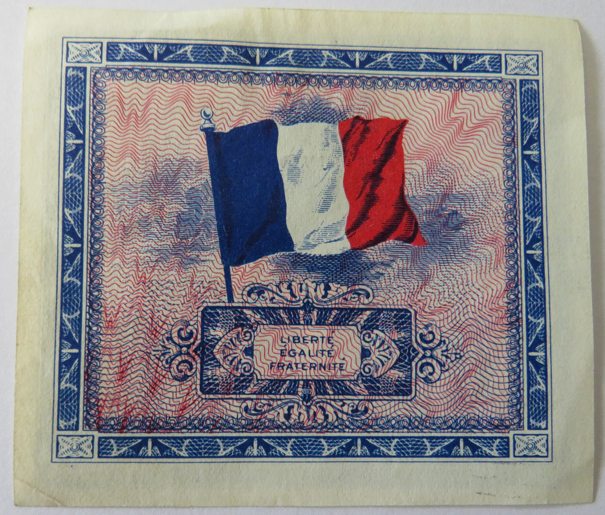 1944 France 5 Francs Banknote WWII