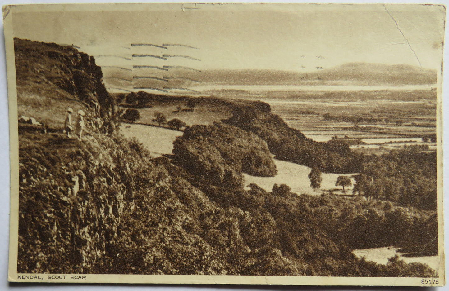 Vintage Postcard of Kendal, Scout Scar 1949