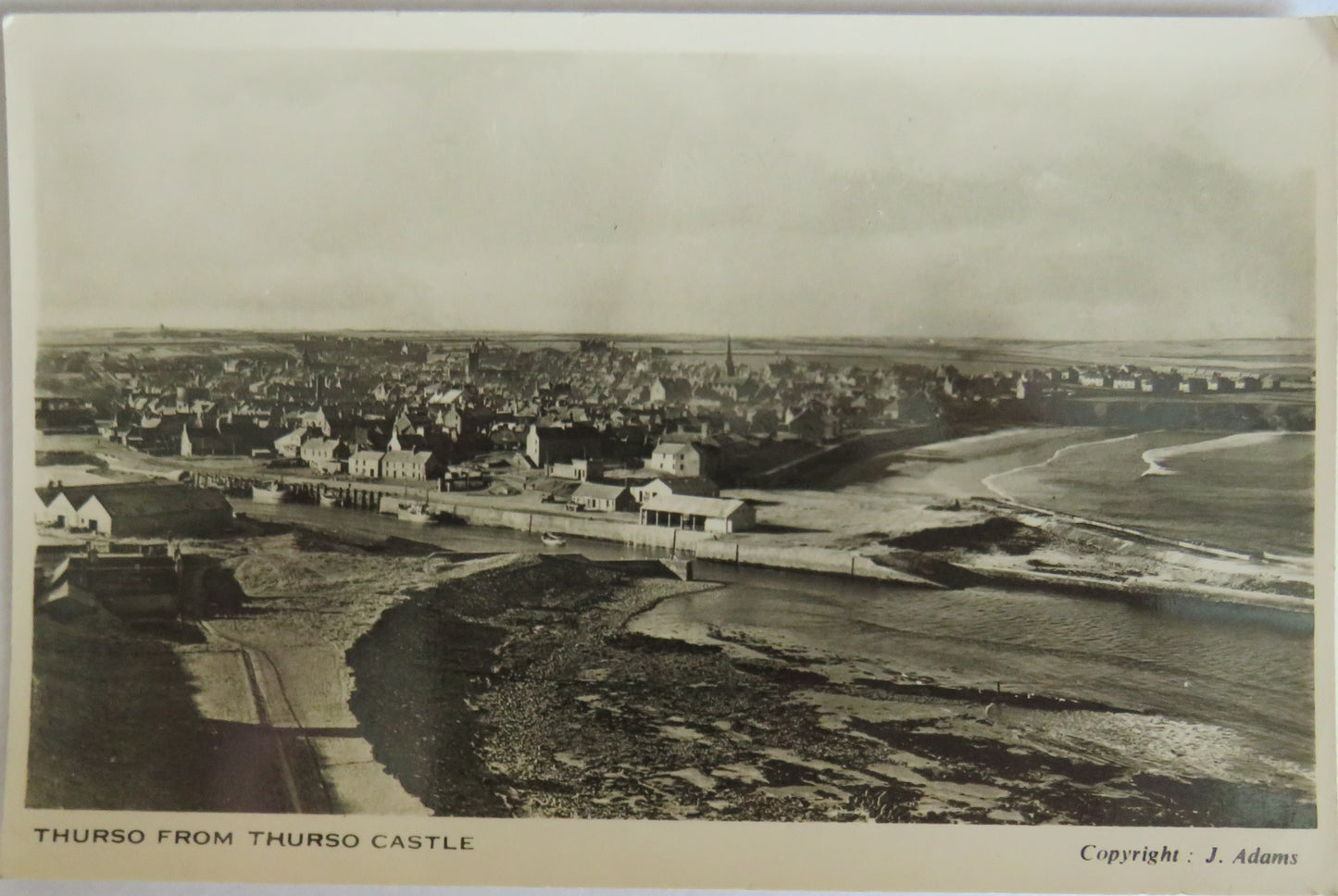 Vintage Postcard of Thurso From Thurso Castle