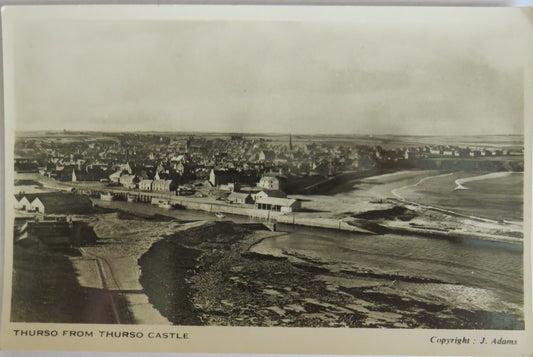Vintage Postcard of Thurso From Thurso Castle