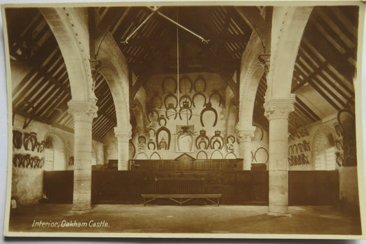 Vintage Postcard of Interior, Oakham Castle