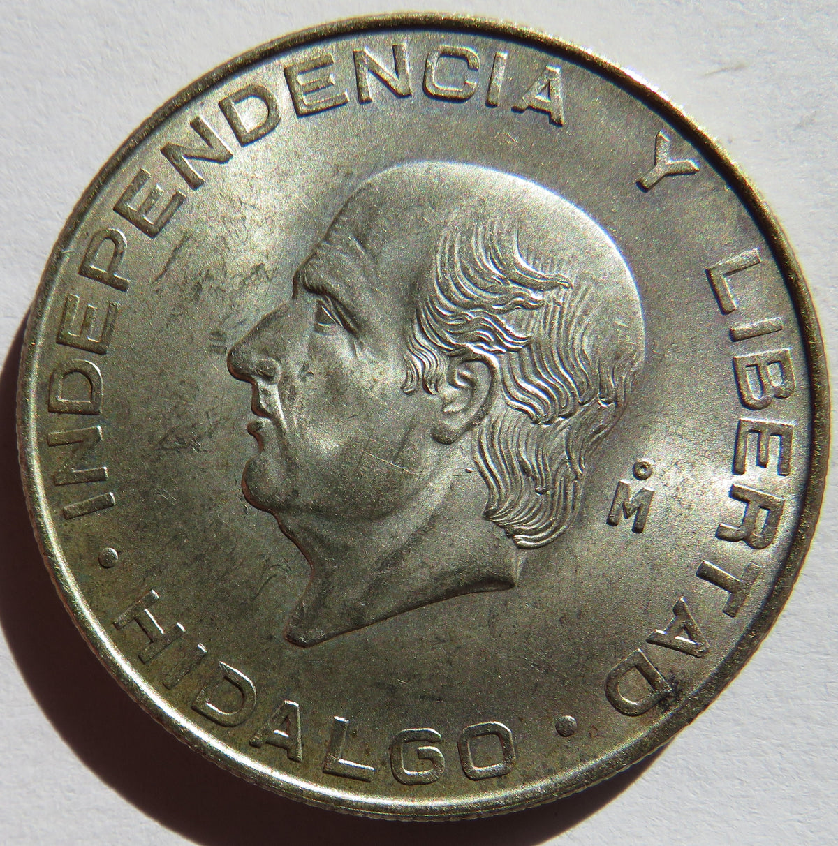 1956 Mexico Silver 5 Pesos Coin In High Grade