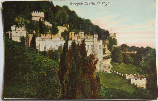Vintage Postcard of Gwrych Castle Nr Rhyl