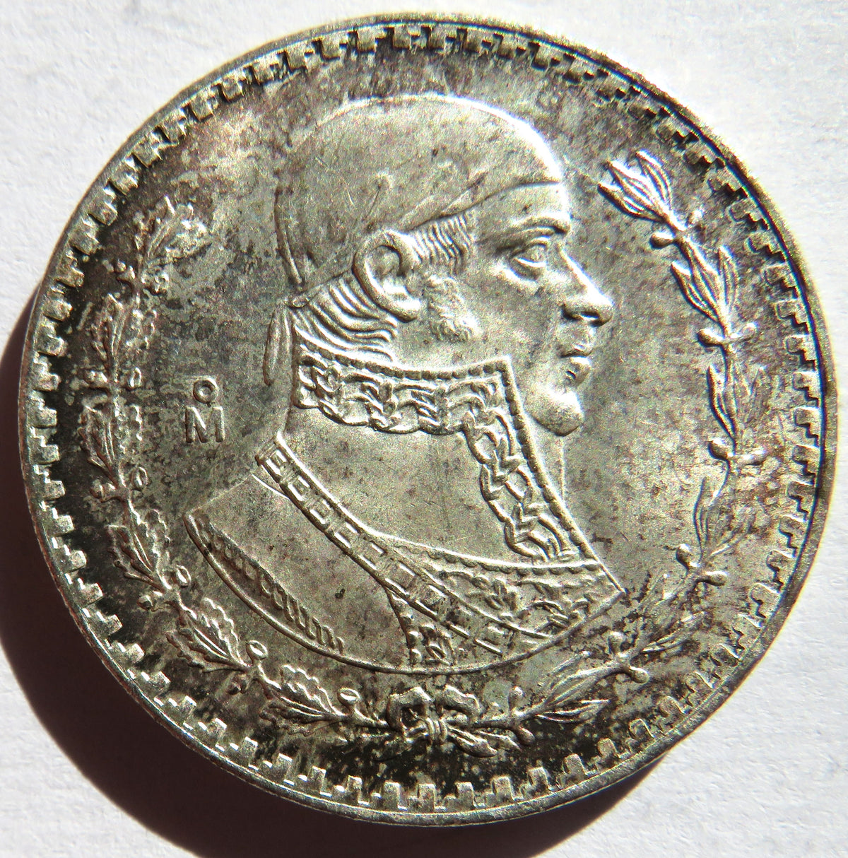 1961 Mexico Silver One Peso Coin In High Grade