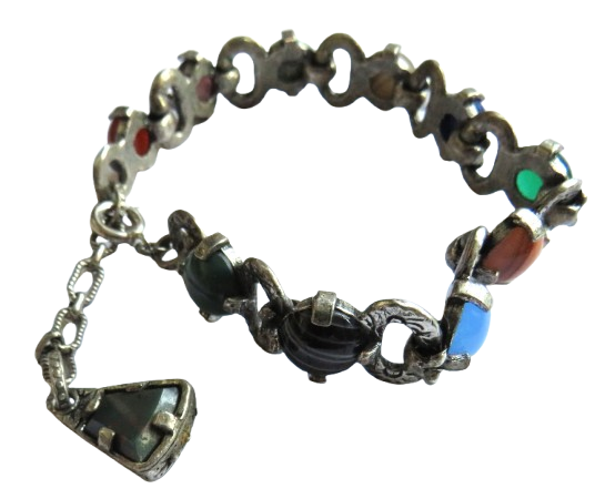 Vintage Scottish Agate Bracelet In The Style of Miracle
