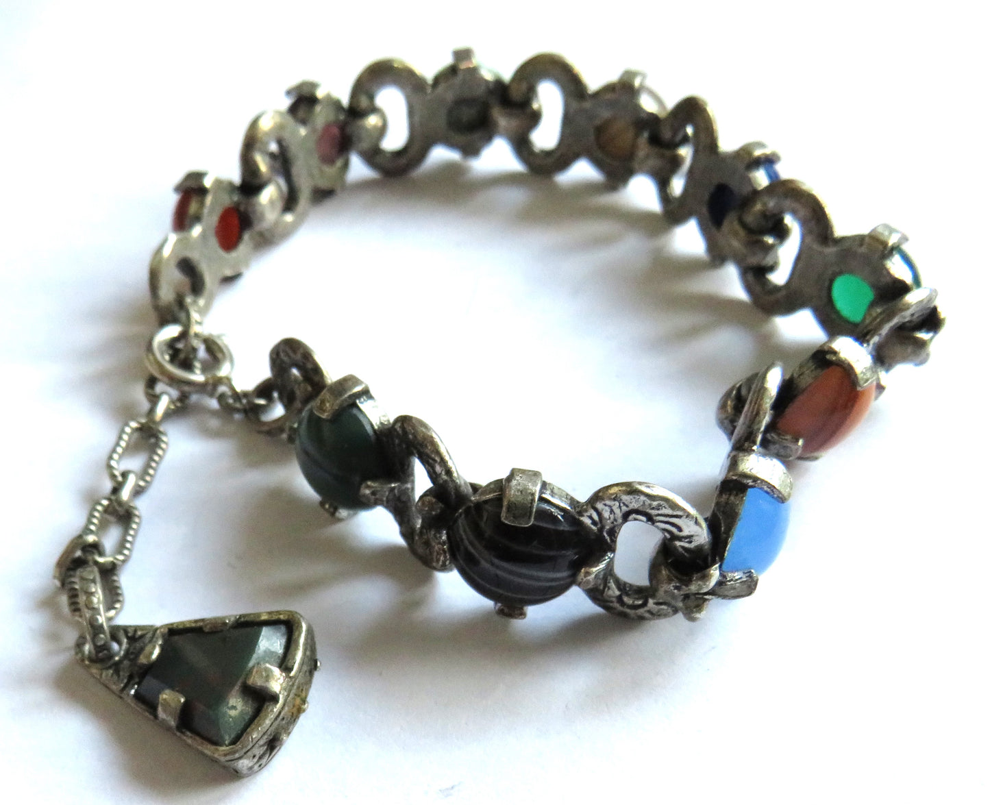 Vintage Scottish Agate Bracelet In The Style of Miracle