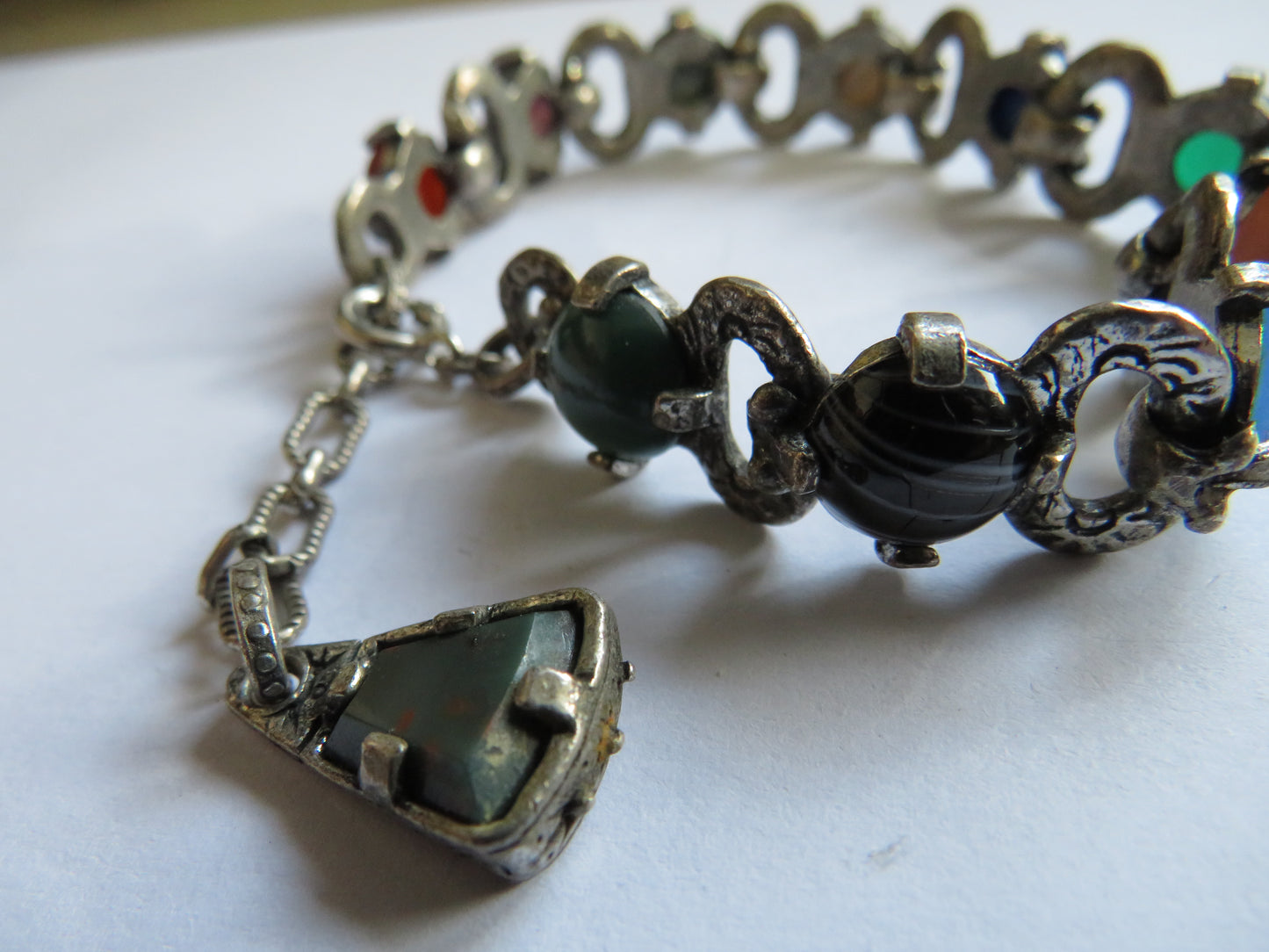 Vintage Scottish Agate Bracelet In The Style of Miracle