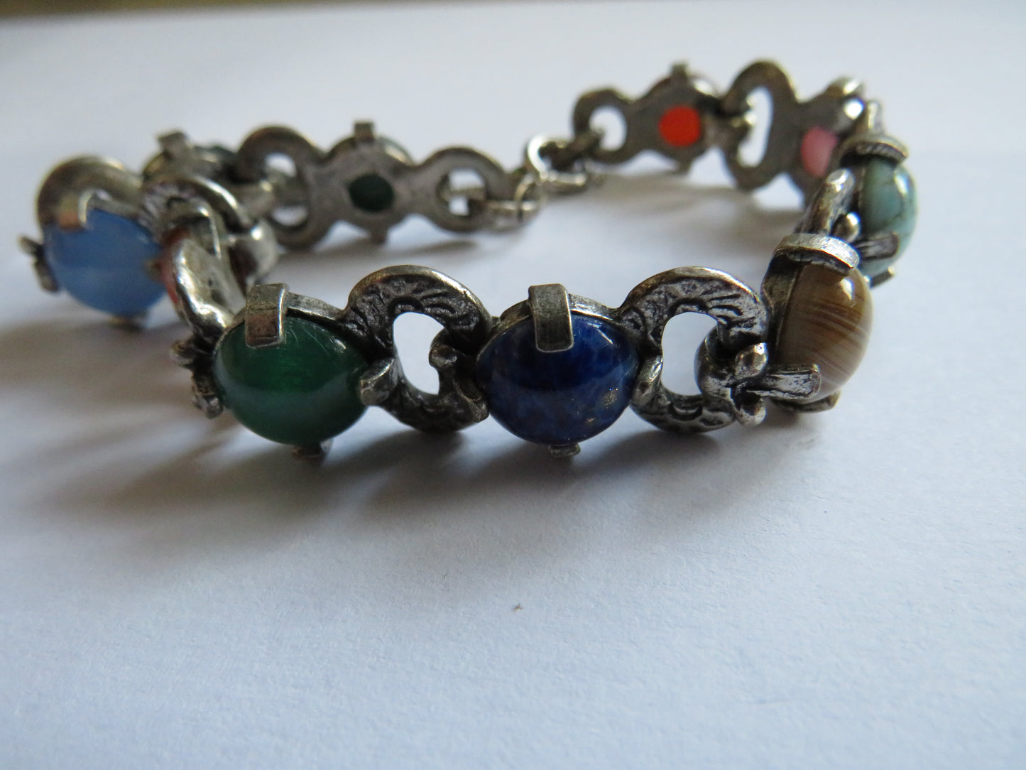 Vintage Scottish Agate Bracelet In The Style of Miracle