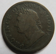 Load image into Gallery viewer, 1832 Nova Scotia Halfpenny Token
