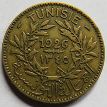 Load image into Gallery viewer, 1926 Tunisia 2 Francs Coin
