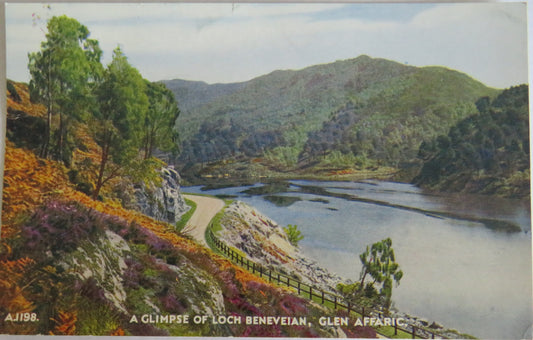 Vintage Postcard of A Glimpse of Loch Beneveian, Glen Affaric