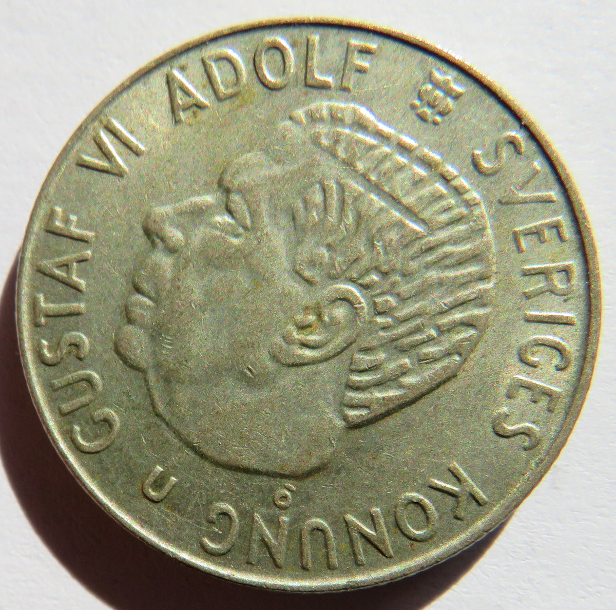 1964 Sweden Silver One Krona Coin