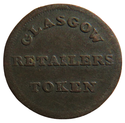 1830 Glasgow Retailers One Farthing Token