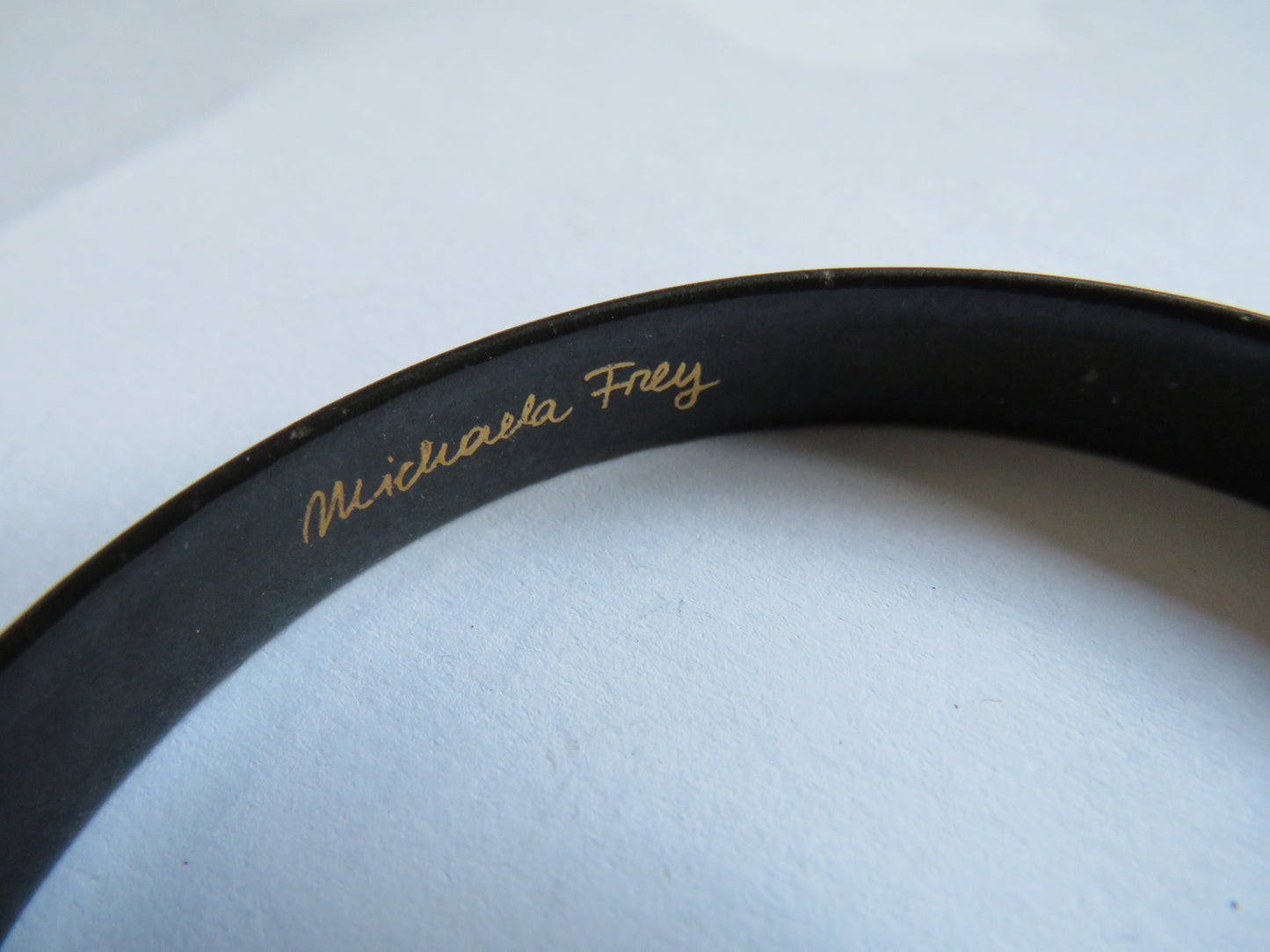 Vintage Ladies Enamelled Bangle By Michaela Frey