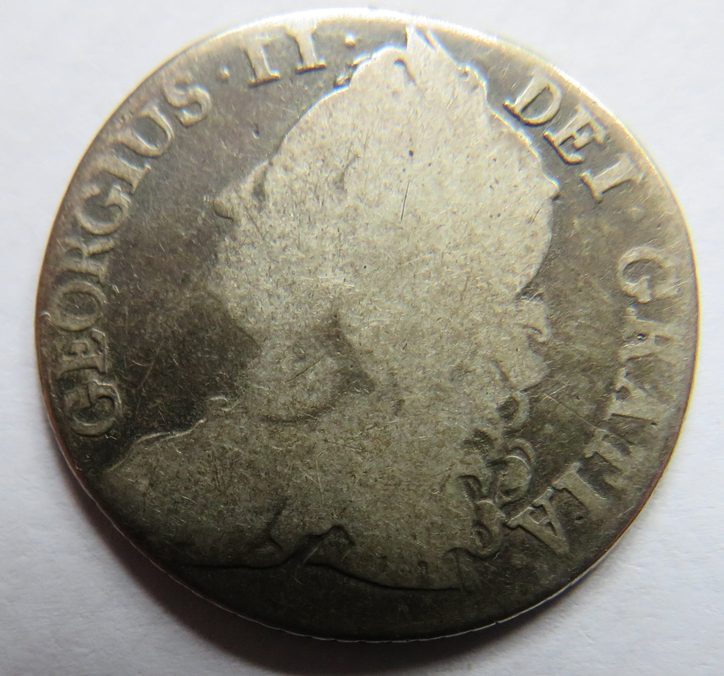 1743 King George II Silver Shilling Coin - Great Britain